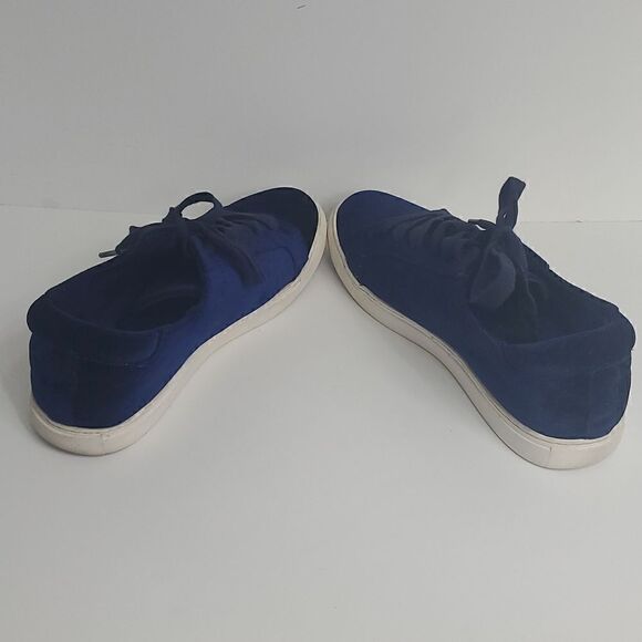Kenneth Cole Reaction Joey 3 Blue Velvet Embroidered Floral Tennis Shoes Size 9M - Picture 11 of 12